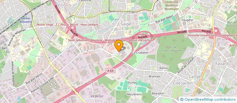 localisation de l'entreprise ASL ILOT 4 ZAC NOTRE DAME  PESSAC