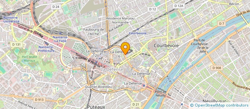 localisation de l'entreprise ASL TRANSPORT à COURBEVOIE