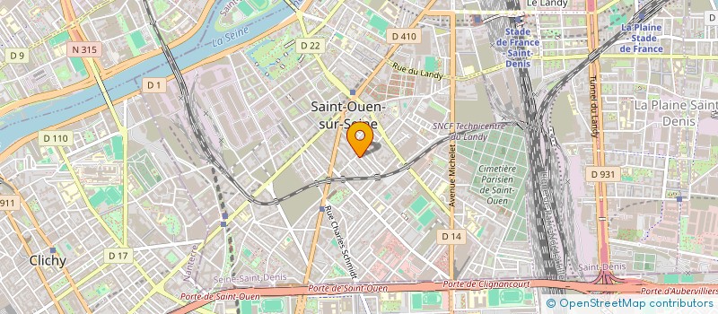localisation de l'entreprise ASLAM à SAINT-OUEN-SUR-SEINE