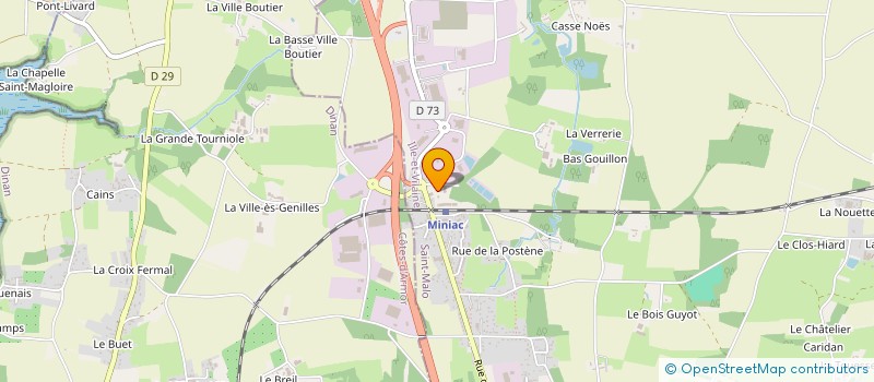 localisation de l'entreprise ASLANE GROUPE  MINIAC-MORVAN