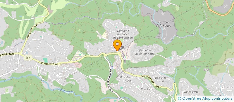 localisation de l'entreprise ASLP COLLET DE DARBOUSSON à VALBONNE
