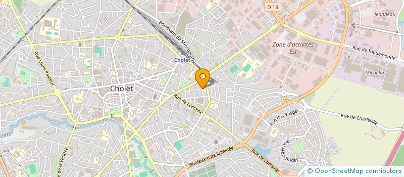 localisation de l'entreprise ASM à CHOLET
