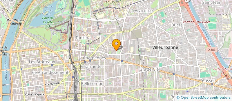 localisation de l'entreprise ASM  VILLEURBANNE