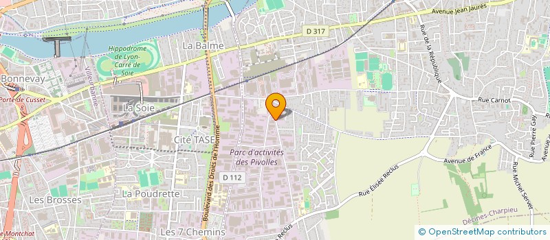 localisation de l'entreprise ASM  DECINES-CHARPIEU