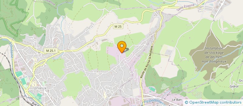 localisation de l'entreprise ASM  UNIEUX