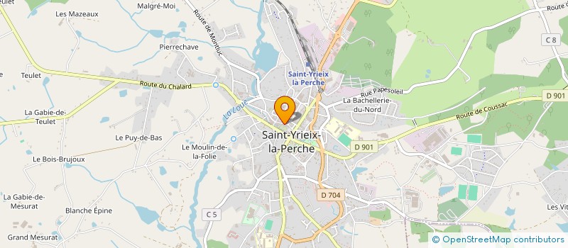 localisation de l'entreprise ASM à SAINT-YRIEIX-LA-PERCHE