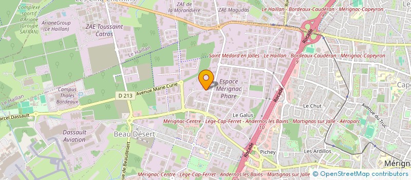 localisation de l'entreprise ASM- ATELIER SERVICES MECANIQUES  MERIGNAC