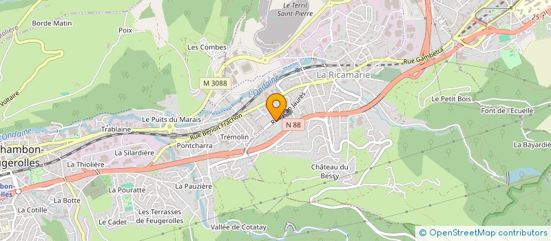 localisation de l'entreprise ASM AUTO  LA RICAMARIE