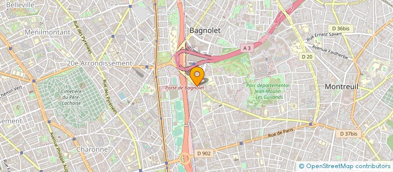 localisation de l'entreprise ASM ETANCHE à BAGNOLET