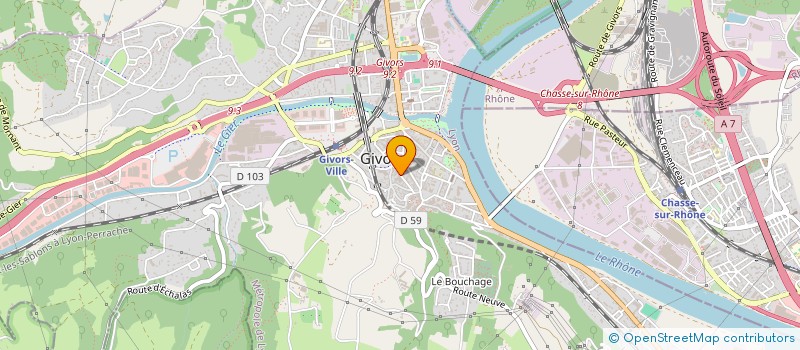 localisation de l'entreprise ASM ETANCHE  GIVORS