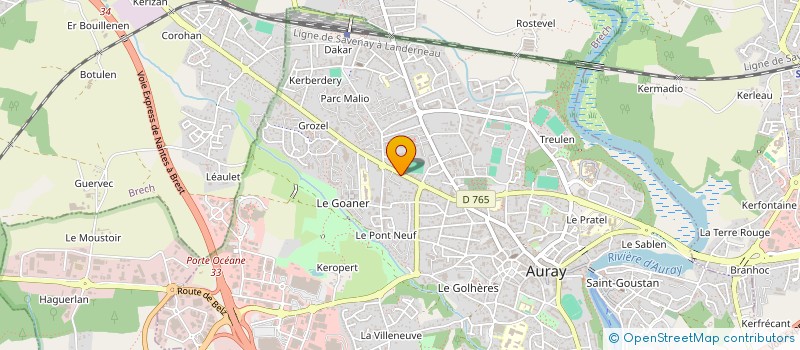 localisation de l'entreprise ASM PISCINES à AURAY
