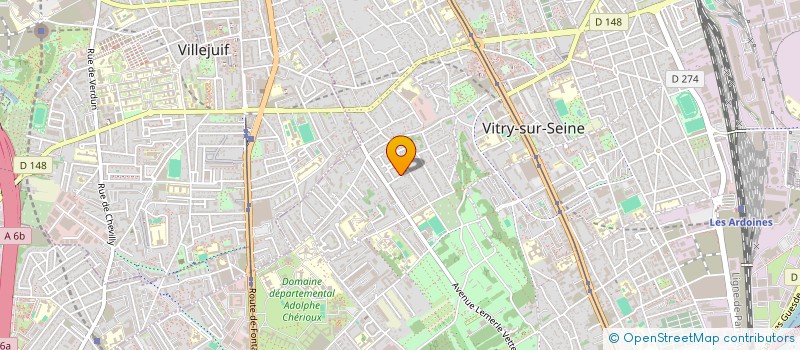 localisation de l'entreprise ASM PRODUCTION SOCIETE NOUVELLE à VITRY-SUR-SEINE
