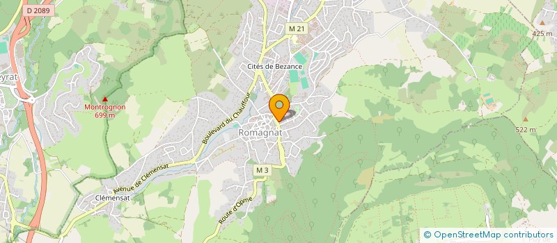 localisation de l'entreprise ASM RUGBY FEMININ  ROMAGNAT