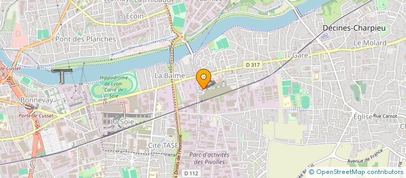 localisation de l'entreprise ASM TAXI  DECINES-CHARPIEU