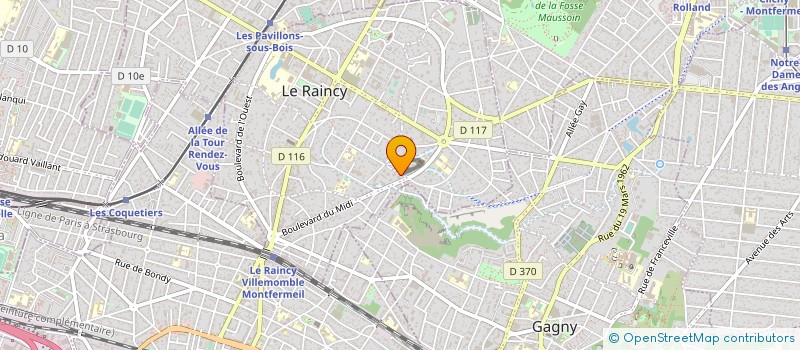 localisation de l'entreprise ASM TRANSPORTS à LE RAINCY