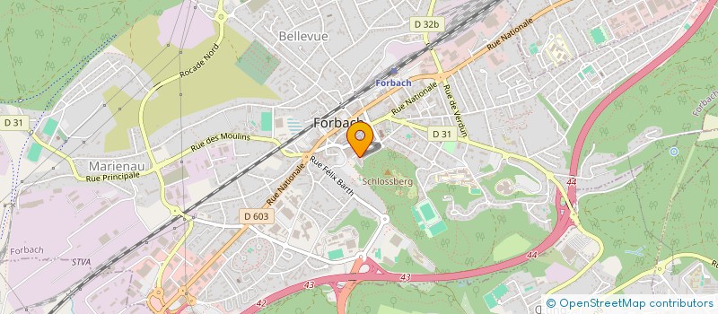 localisation de l'entreprise ASM1  FORBACH