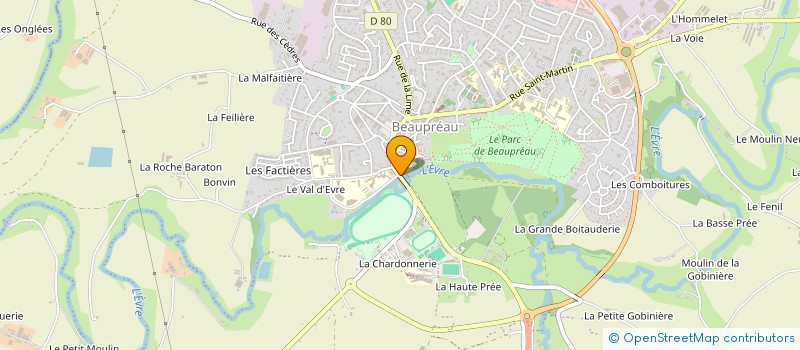 localisation de l'entreprise ASM2 à MONTREVAULT-SUR-EVRE