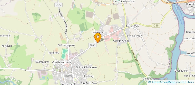 localisation de l'entreprise ASMA  PLOUENAN