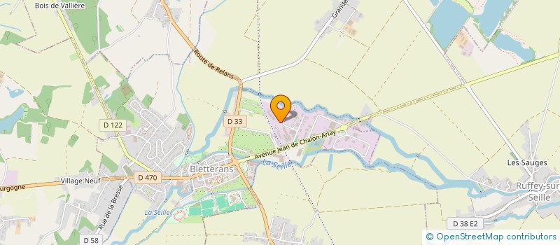 localisation de l'entreprise ASMB  BLETTERANS