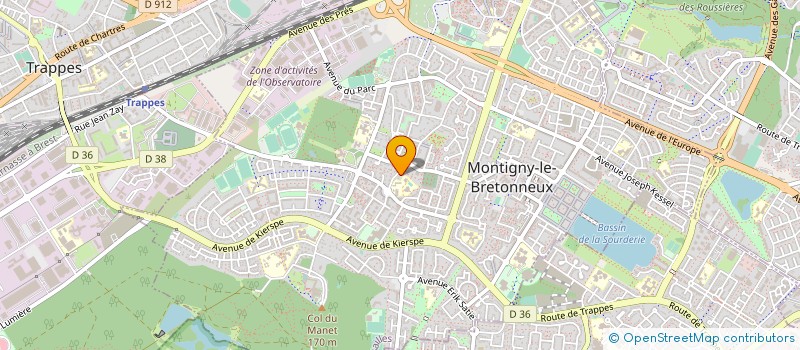 localisation de l'entreprise ASMB GYMNASTIQUE  MONTIGNY-LE-BRETONNEUX