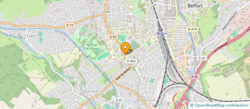 localisation de l'entreprise ASMB HOCKEY SUR GLACE à BELFORT