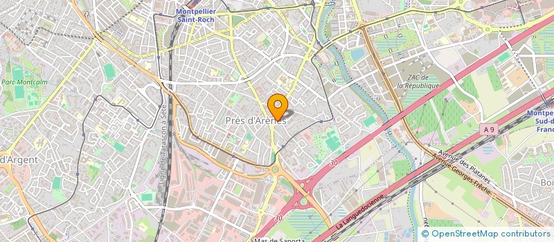 localisation de l'entreprise ASMBZ - ACADEMIE SPORTIVE MONTPELLIERAINE DE BILLARD ET LOISIRS DIVERS à MONTPELLIER