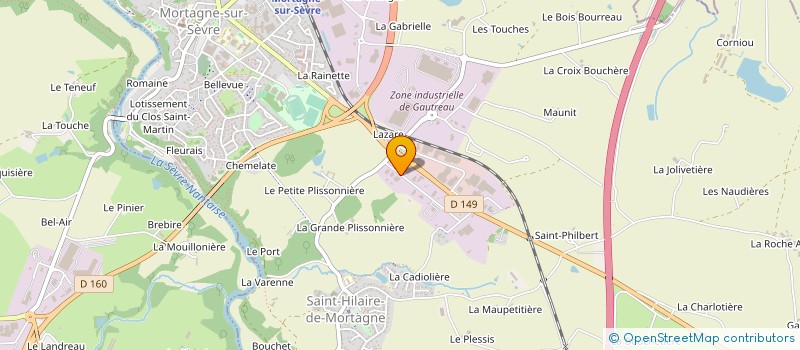 localisation de l'entreprise ASMG à MORTAGNE-SUR-SEVRE