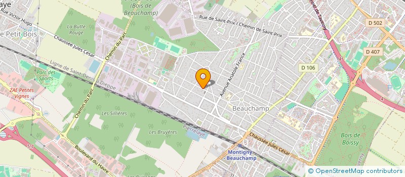 localisation de l'entreprise ASMJ  BEAUCHAMP