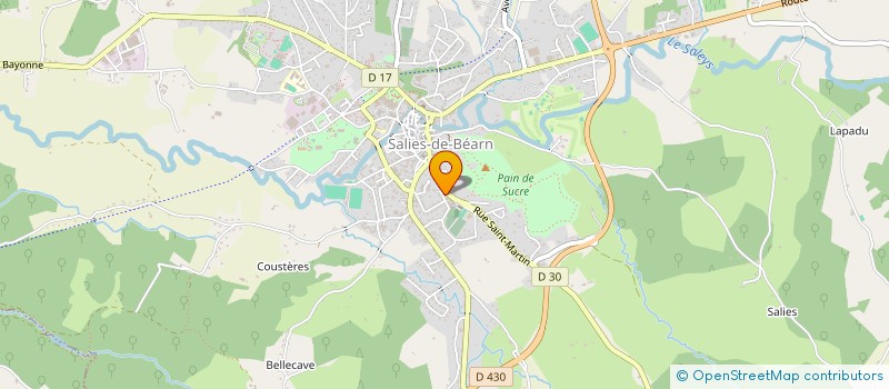 localisation de l'entreprise ASMS (ASSOCIATION SPORTIVE DU COLLEGE SAINT MARTIN DE SALIES DE BEARN) à SALIES-DE-BEARN