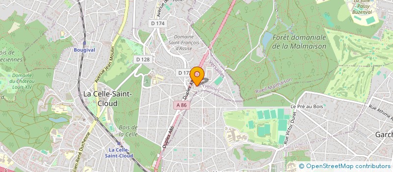 localisation de l'entreprise ASMS78  LA CELLE-SAINT-CLOUD