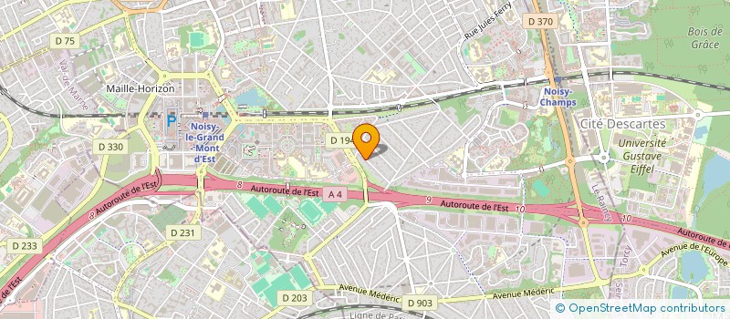 localisation de l'entreprise ASNE CONSEIL  NOISY-LE-GRAND