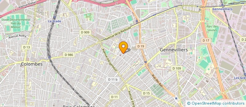 localisation de l'entreprise ASNIERES GYMNASTIQUE à ASNIERES-SUR-SEINE