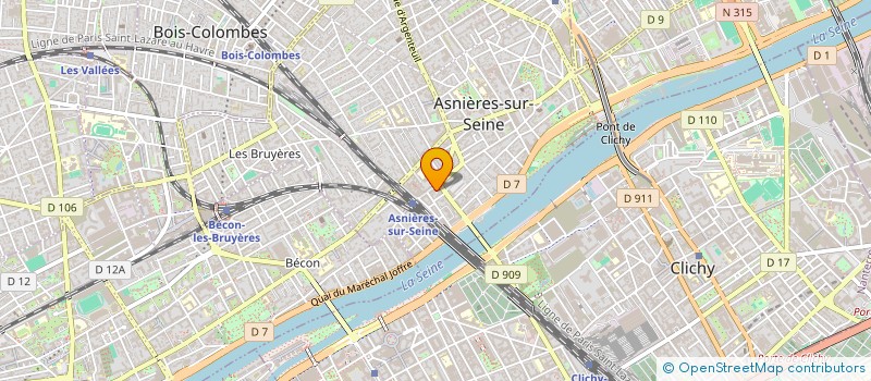 localisation de l'entreprise ASNIERES RESTAURATION à ASNIERES-SUR-SEINE