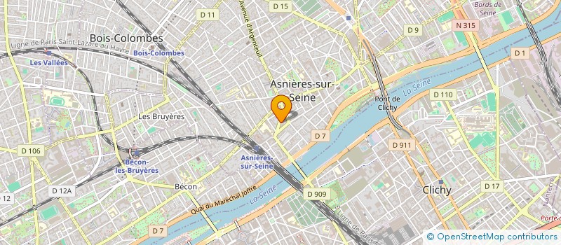 localisation de l'entreprise ASNIERES VOYAGES à ASNIERES-SUR-SEINE