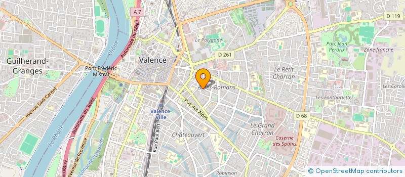 localisation de l'entreprise ASOC AIDE CINQ SUR CINQ à VALENCE