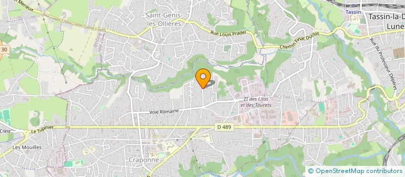 localisation de l'entreprise ASOC LOT PARC DES LANDES  CRAPONNE