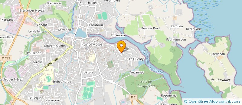 localisation de l'entreprise ASOCIATION DES ASSISTANTES MATERNELLES DE PONT L ABBE à PONT-L'ABBE