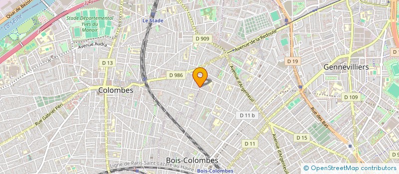 localisation de l'entreprise ASONETEAM à BOIS-COLOMBES