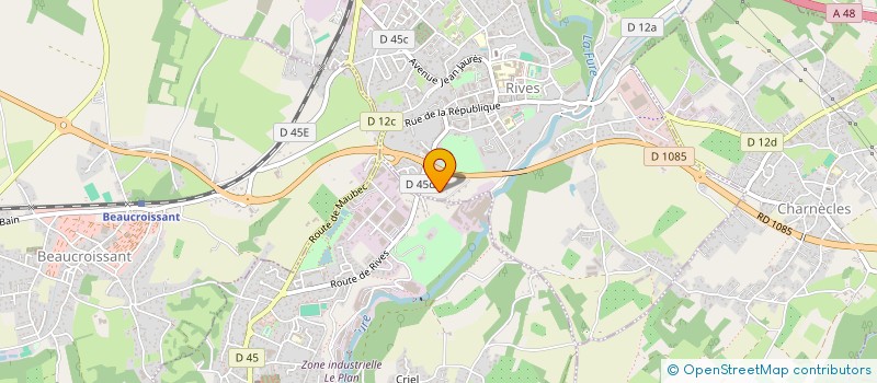 localisation de l'entreprise ASOR-ENV 38  RIVES