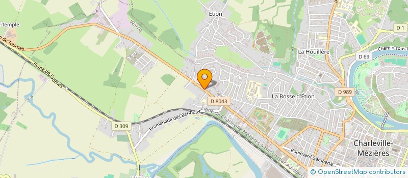 localisation de l'entreprise ASP-ARDENNES SOLS & PEINTURE à WARCQ