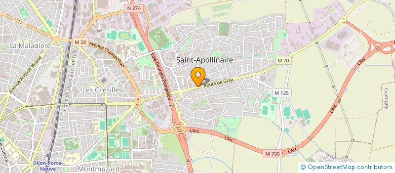 localisation de l'entreprise ASP ELECTRICITE à SAINT-APOLLINAIRE