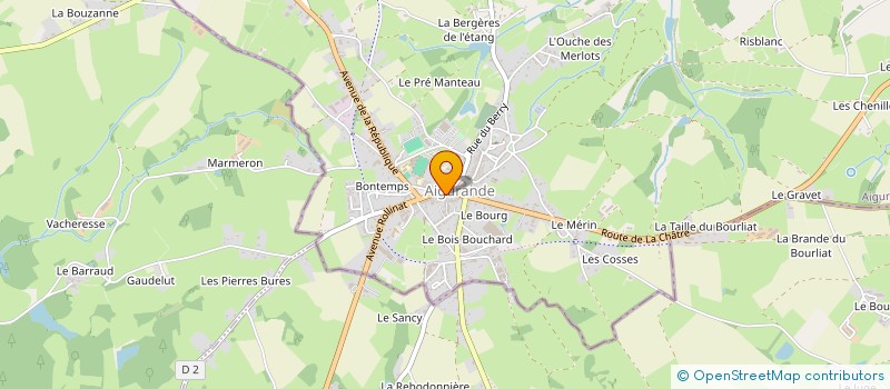 localisation de l'entreprise ASPA - ALIMENTATION SERVICE PROXIMITE D'AIGURANDE à AIGURANDE