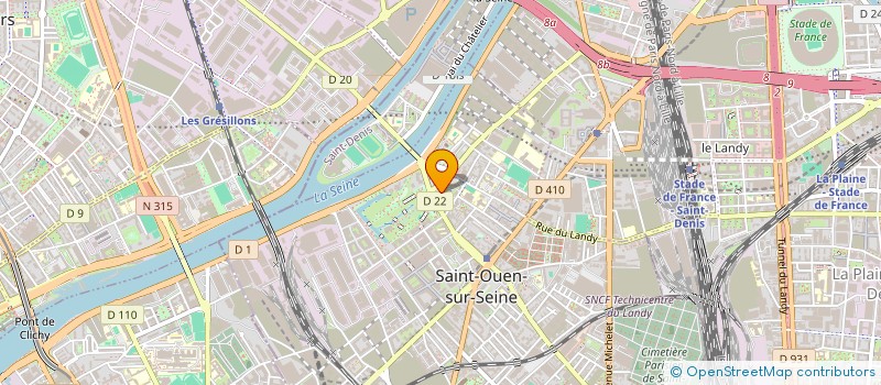 localisation de l'entreprise ASPAR à SAINT-OUEN-SUR-SEINE