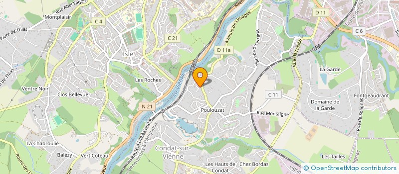 localisation de l'entreprise ASPE CONSEIL  CONDAT-SUR-VIENNE