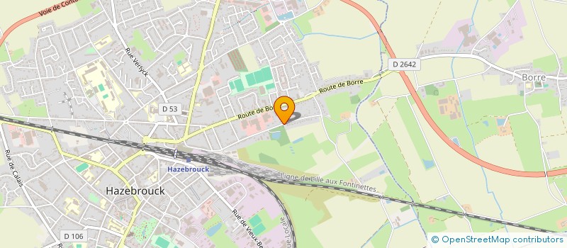 localisation de l'entreprise ASPECTS ARTISTIQUES LITTERAIRES ET PHOTOGRAPHIQUES DE LA REGION HAZEBROUCKOISE  HAZEBROUCK