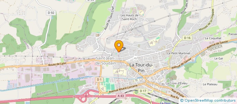 localisation de l'entreprise ASPEEC SOUTIEN PROJET ETUDIANT  LA TOUR-DU-PIN