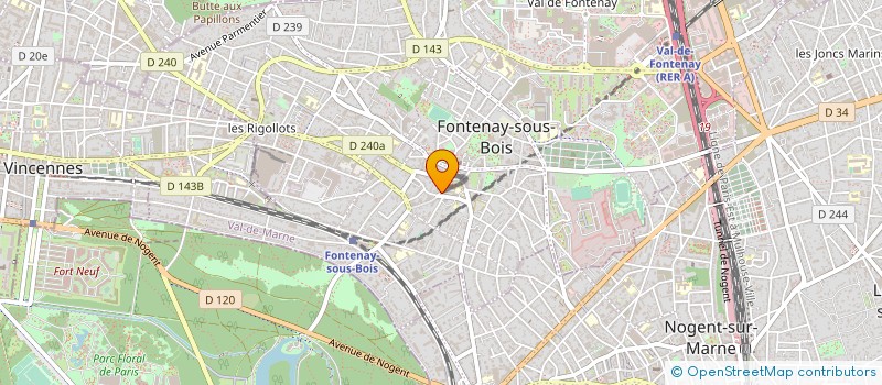 localisation de l'entreprise ASPHALTE à FONTENAY-SOUS-BOIS