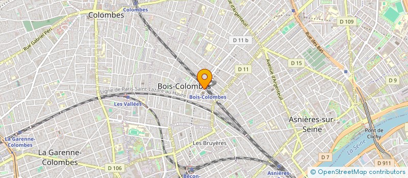 localisation de l'entreprise ASPHALTE FORMATION à BOIS-COLOMBES
