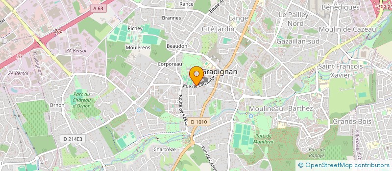 localisation de l'entreprise ASPHODELE  GRADIGNAN