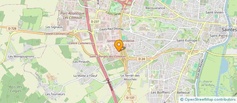 localisation de l'entreprise ASPHODELE  SAINTES